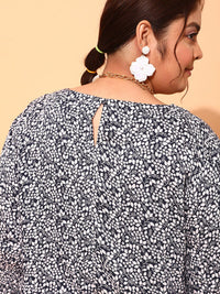 CURVY STREET Plus Size Floral Printed Top