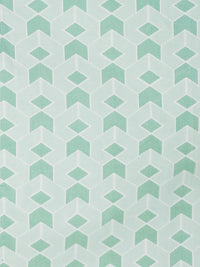 Moda Rapido X KLOTTHE Green Geometric 300 TC Single Bedsheet with 1 Pillow Covers