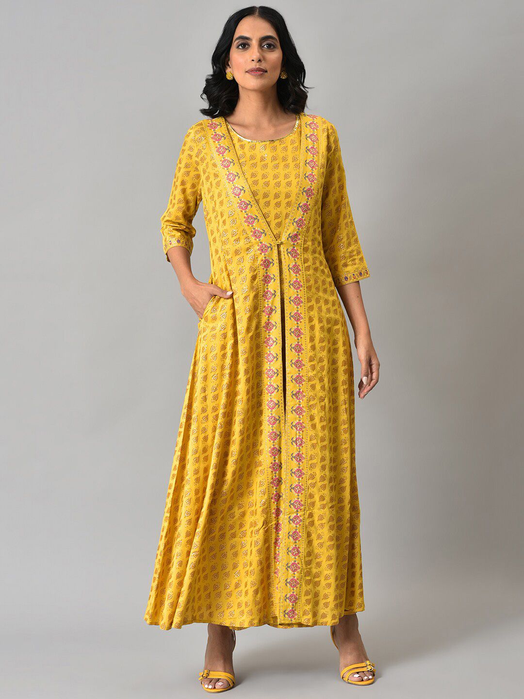 W Floral Print Rayon Jumpsuit