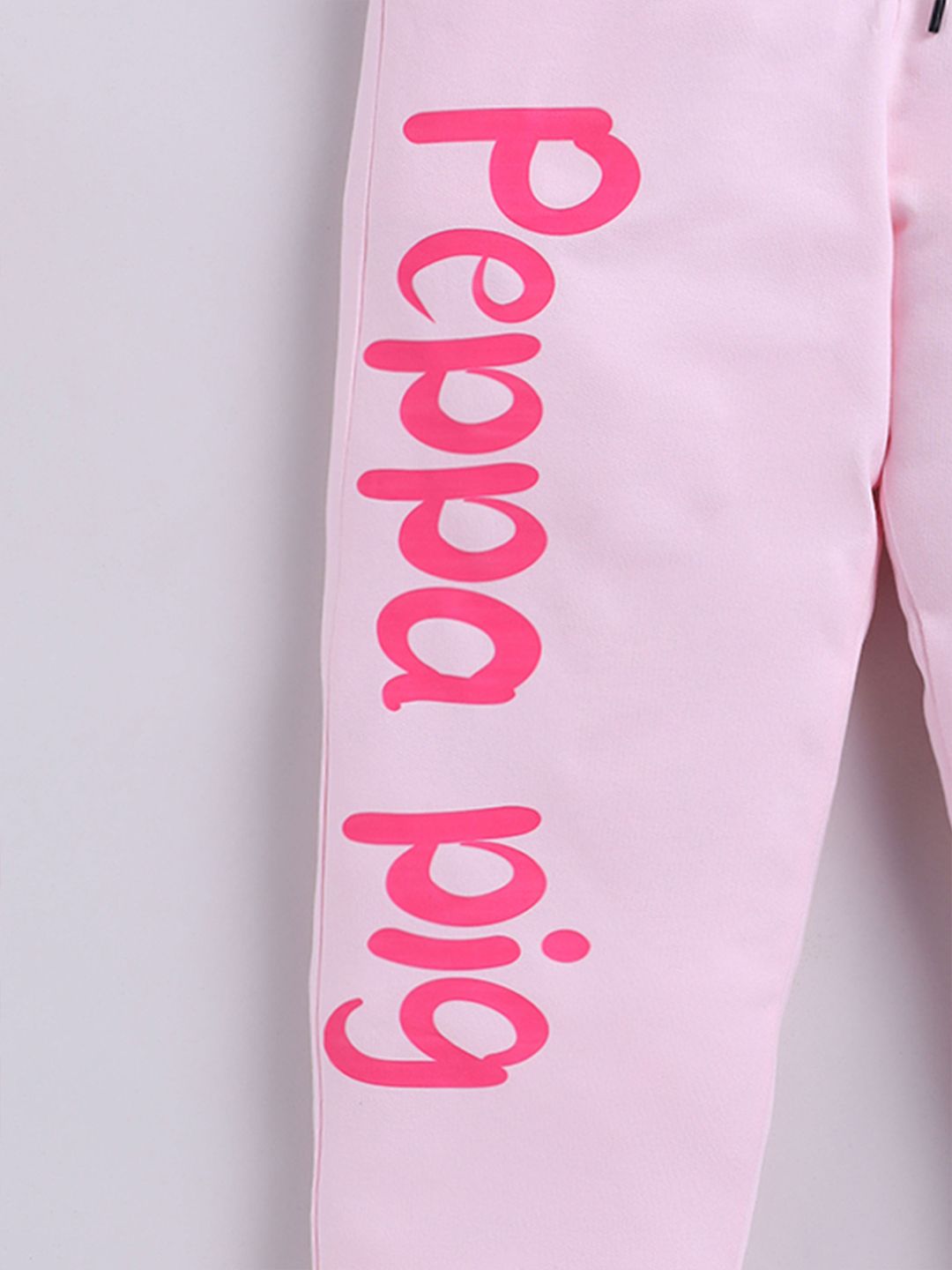 Happy Faces Girls Peppa Babi Bercetak Joggers Kapas Tulen