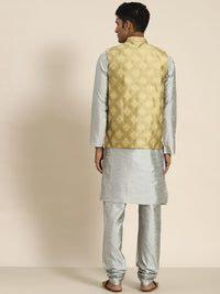 SOJANYA Men Grey Kurta with Churidar