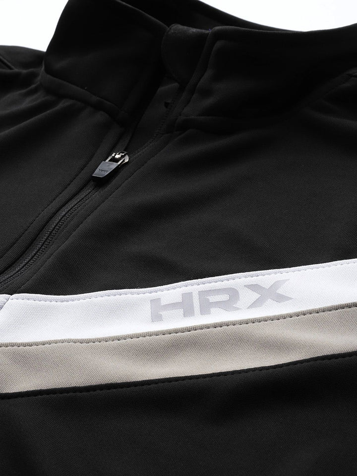 HRX by Hrithik Roshan Men Rapid-Dry Striped Running Tracksuit