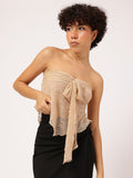 DressBerry Blush Bloom Lacey Bandaeu Crop Top