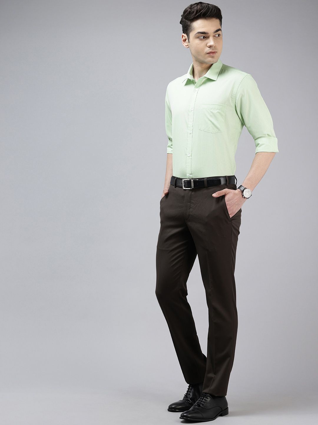 Park Avenue Slim Fit Textured Formal Shirt