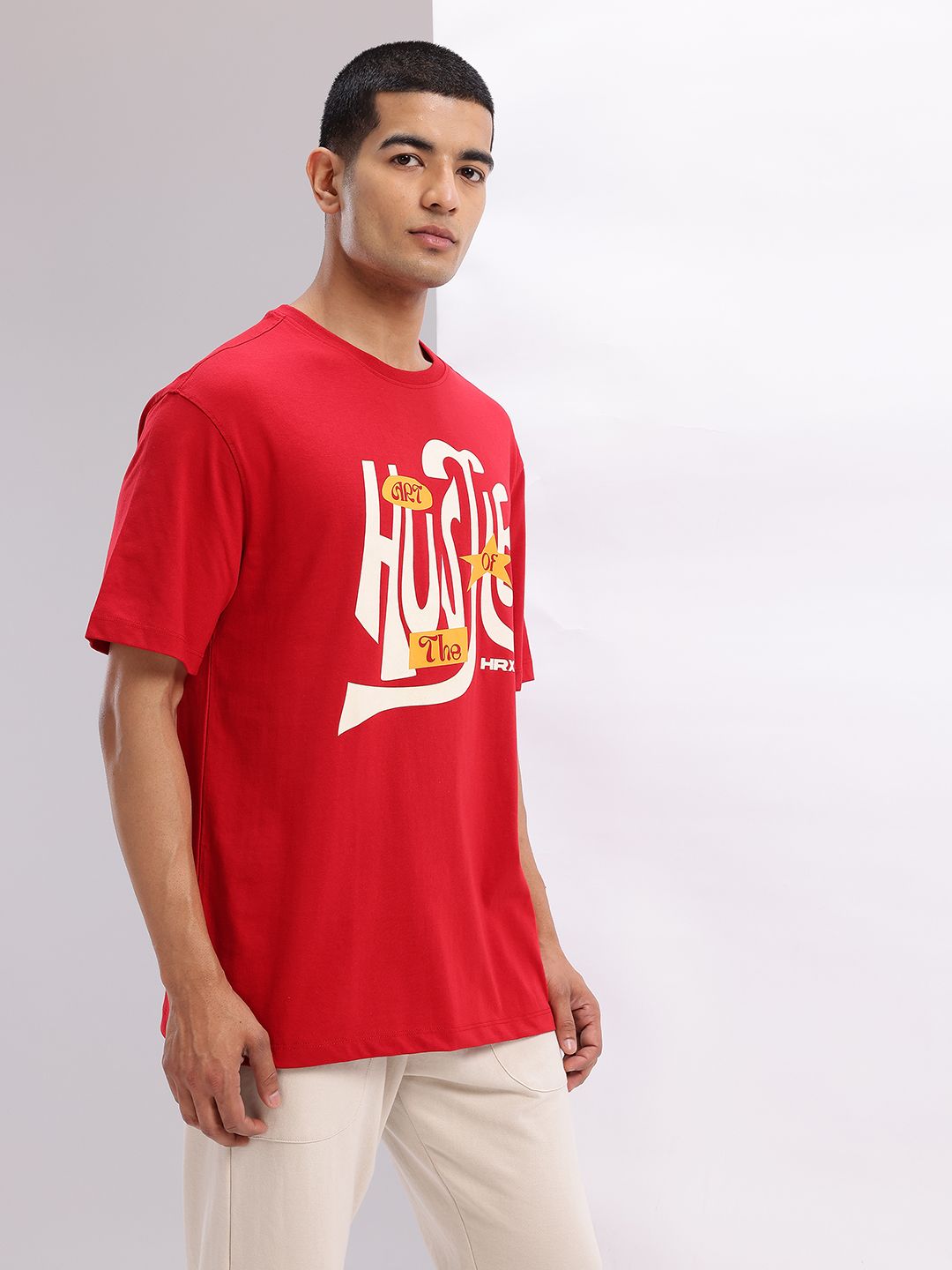 HRX by Hrithik Roshan Typography Printed T-shirt