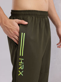 HRX by Hrithik Roshan Men Rapid-dry Brand Logo Print Training Track Pants