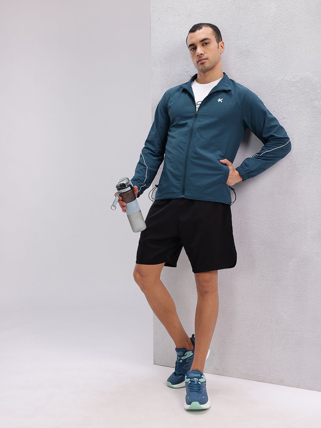 HRX by Hrithik Roshan Mock Collar Rapid-Dry Running Jacket with Toggle Hem