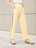 Women Feminine Sunny Pop Side Stripes Regular Trousers