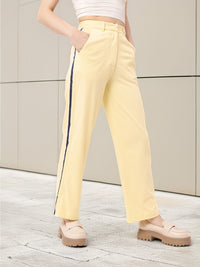 Women Feminine Sunny Pop Side Stripes Regular Trousers