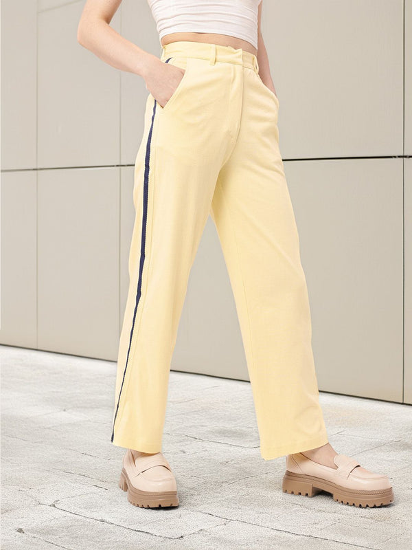 Women Feminine Sunny Pop Side Stripes Regular Trousers