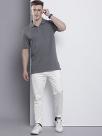 The Indian Garage Co Men Solid Slim Fit Chinos Trousers