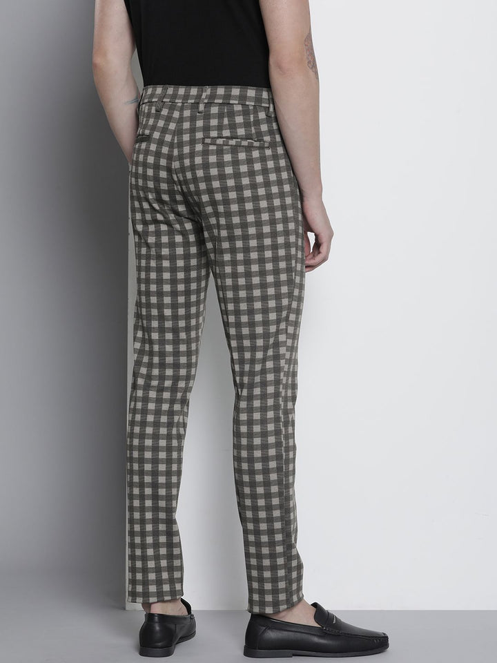 The Indian Garage Co. X Luxe Men Checked Slim Fit Trousers