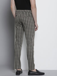 The Indian Garage Co. X Luxe Men Checked Slim Fit Trousers