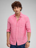 VASTRADO Men Classic Slim Fit Vertical Striped Casual Shirt