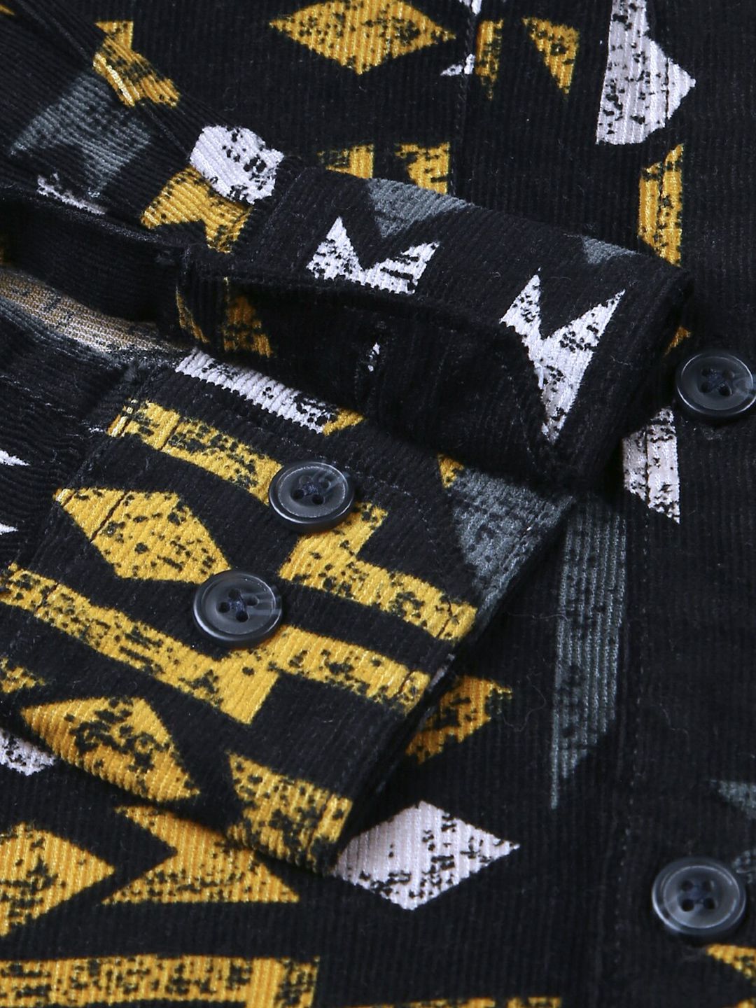 Thomas Scott Standard Slim Fit Abstract Printed Pure Cotton Corduroy Casual Shirt