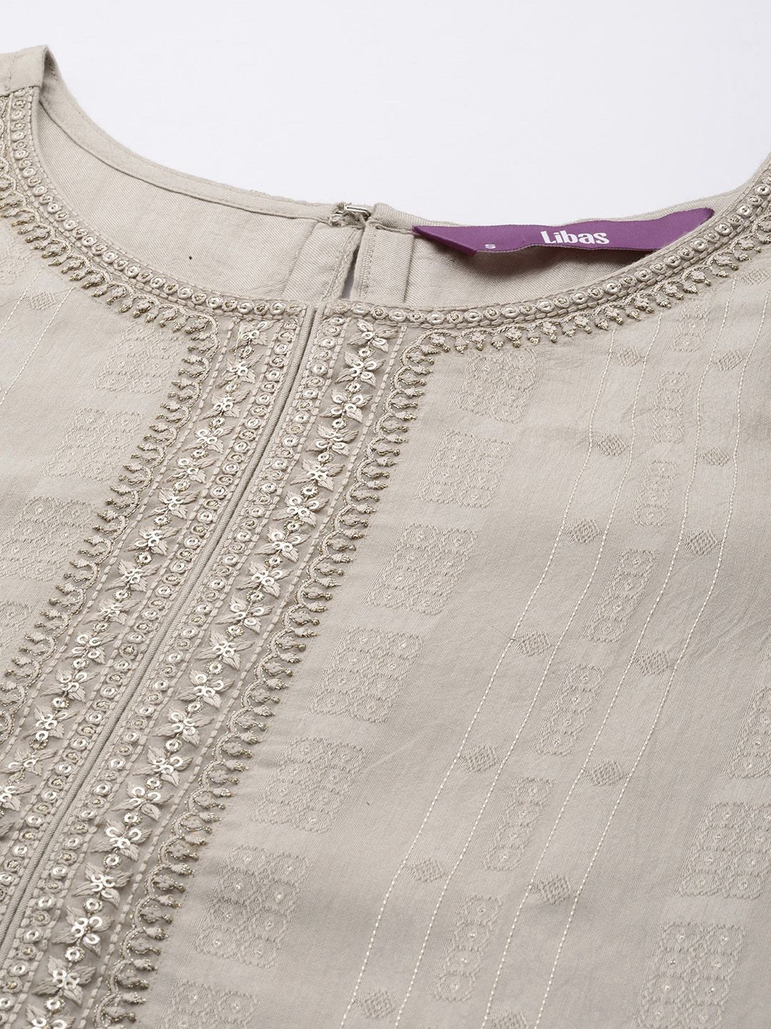 Libas Woven Design Pastels Dobby Kurta