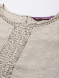 Libas Woven Design Pastels Dobby Kurta