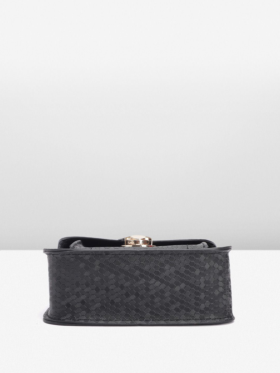 DressBerry Textured Structured Satchel Bag