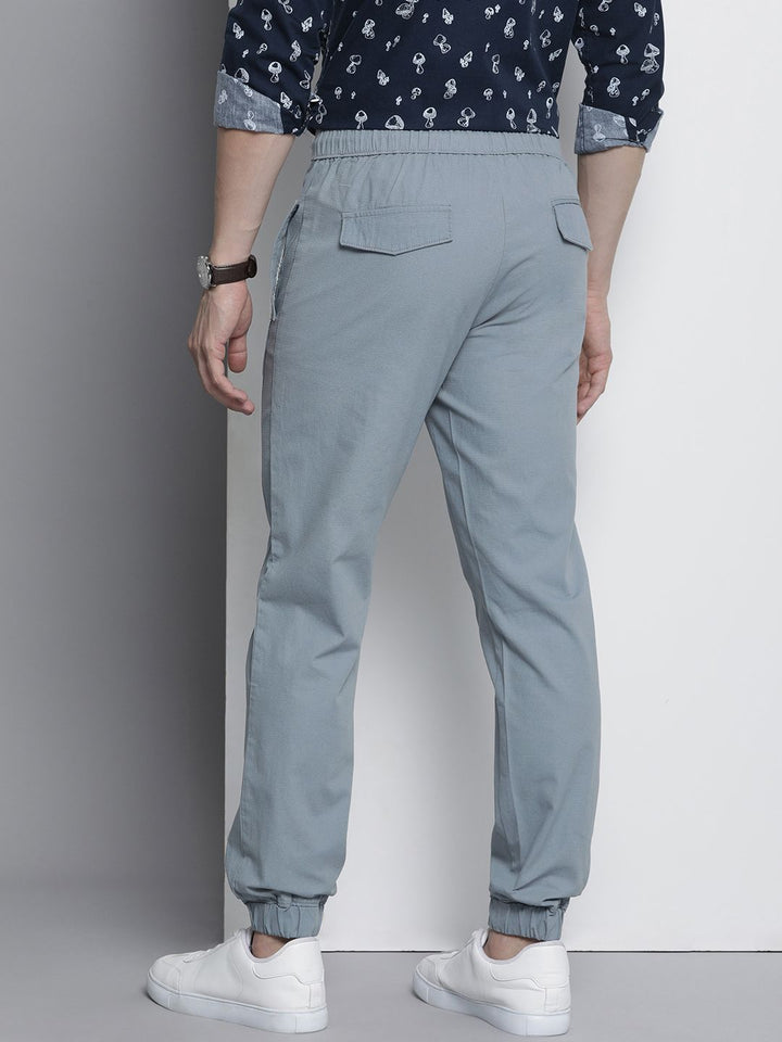 The Indian Garage Co Solid Cotton Joggers Trousers