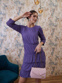 Athena Round Neck Party Sheath Dress