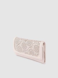 Lino Perros Women Laser Cut Detail Three Fold Wallet