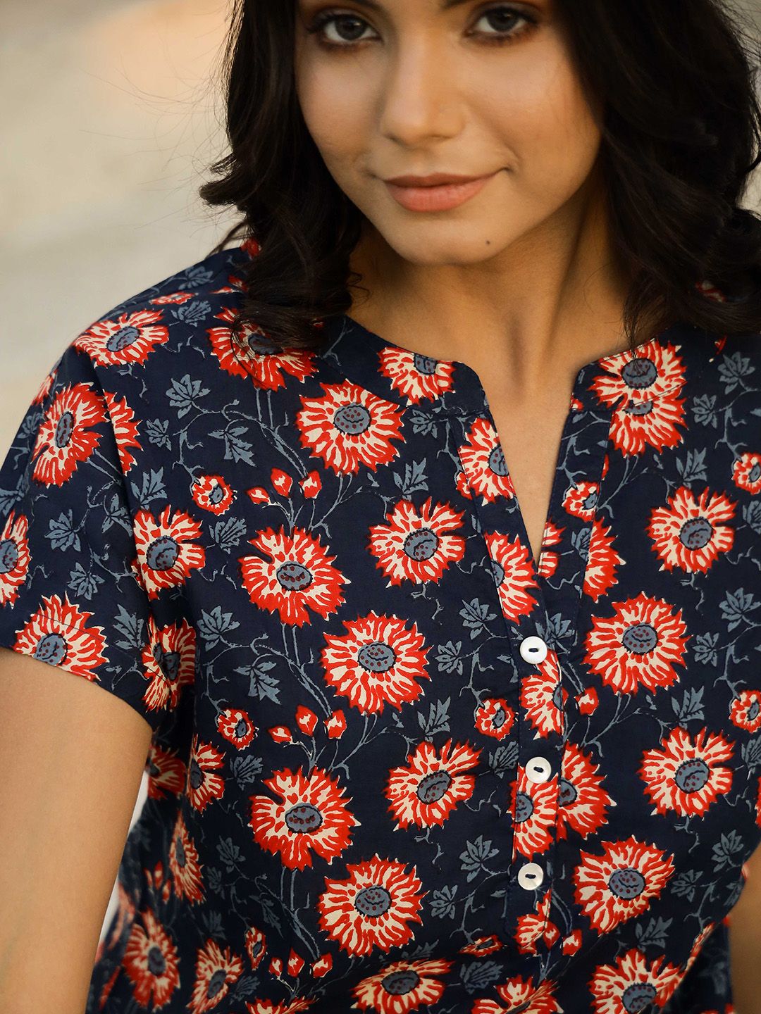 SANSKRUTIHOMES Women Printed  Pure Cotton Night suit