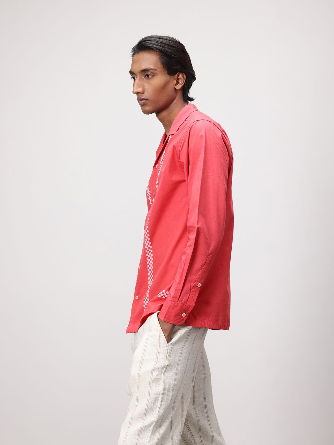 ether Artisan Hand Block Geometric Printed Casual Shirt