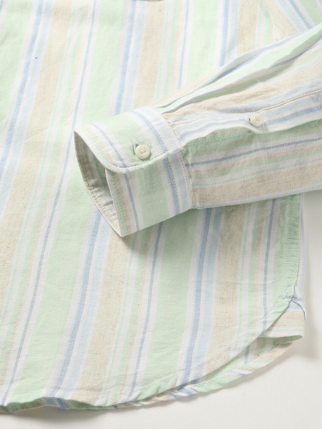 THE BEAR HOUSE Slim Fit Vertical Stripes Button-Down Collar Cotton Casual Shirt