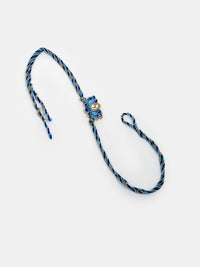 NVR Set of 2 Lotus Stone-Studded & Beaded Bhaiya Bhabhi Rakhi with Roli Chawal