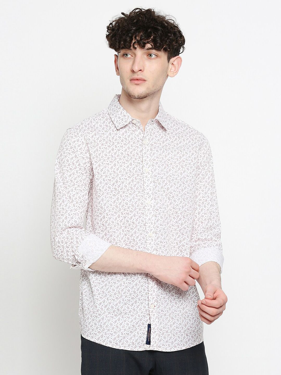 Being Human Slim Fit Micro Ditsy Printed Casual Shirt