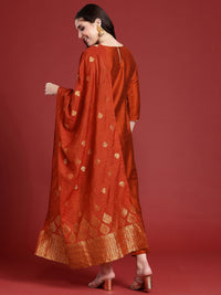 Anouk Women Ethnic Motifs Embroidered Regular Kurta with Trousers & With Dupatta