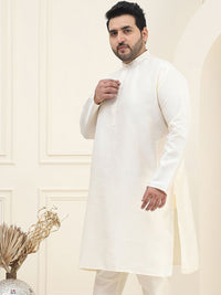 SOJANYA PLUS Size Men Off White Kurta