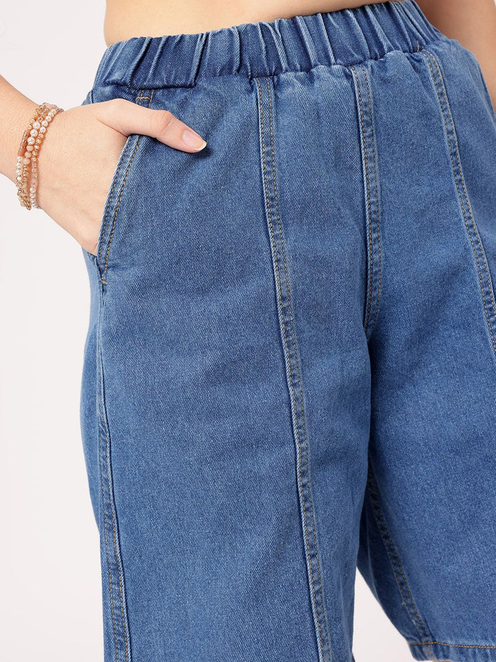 DressBerry Women Elevated Basics Denim Bermuda Shorts