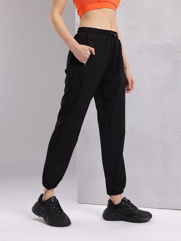 HRX by Hrithik Roshan Women Mid-Rise Regular Fit Running  Joggers with Toggle Hem