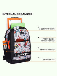 Gear Boys Graphic Printed Backpack