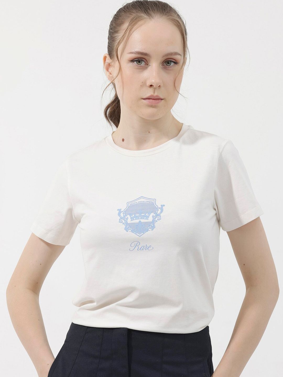 RAREISM Women Printed Pockets T-shirt