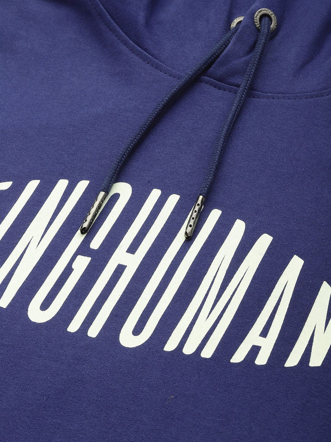Being Human Brand Logo Printed Pure Cotton Hooded Sweatshirt