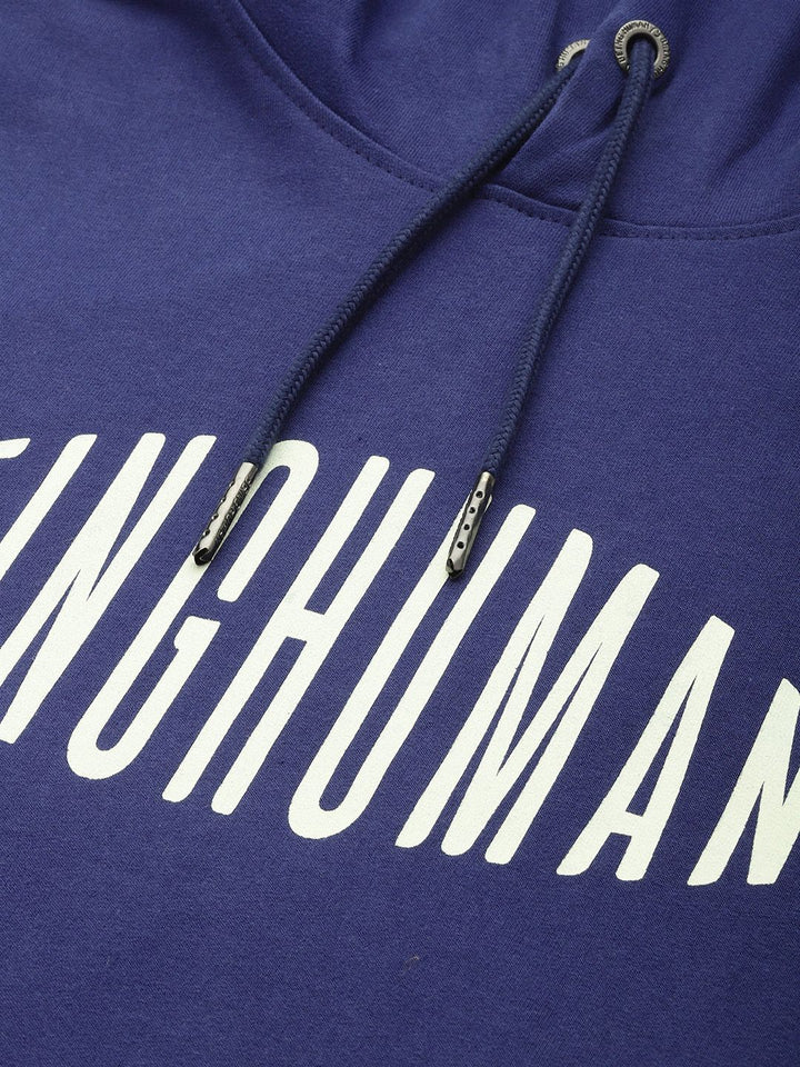 Being Human Brand Logo Printed Pure Cotton Hooded Sweatshirt