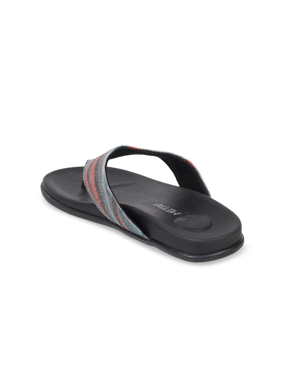 Metro Women Embellished Open Toe Flats
