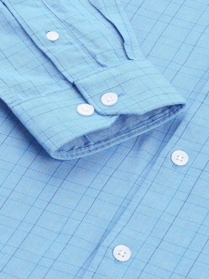 Park Avenue Tartan Checked Slim Fit Pure Cotton Formal Shirt