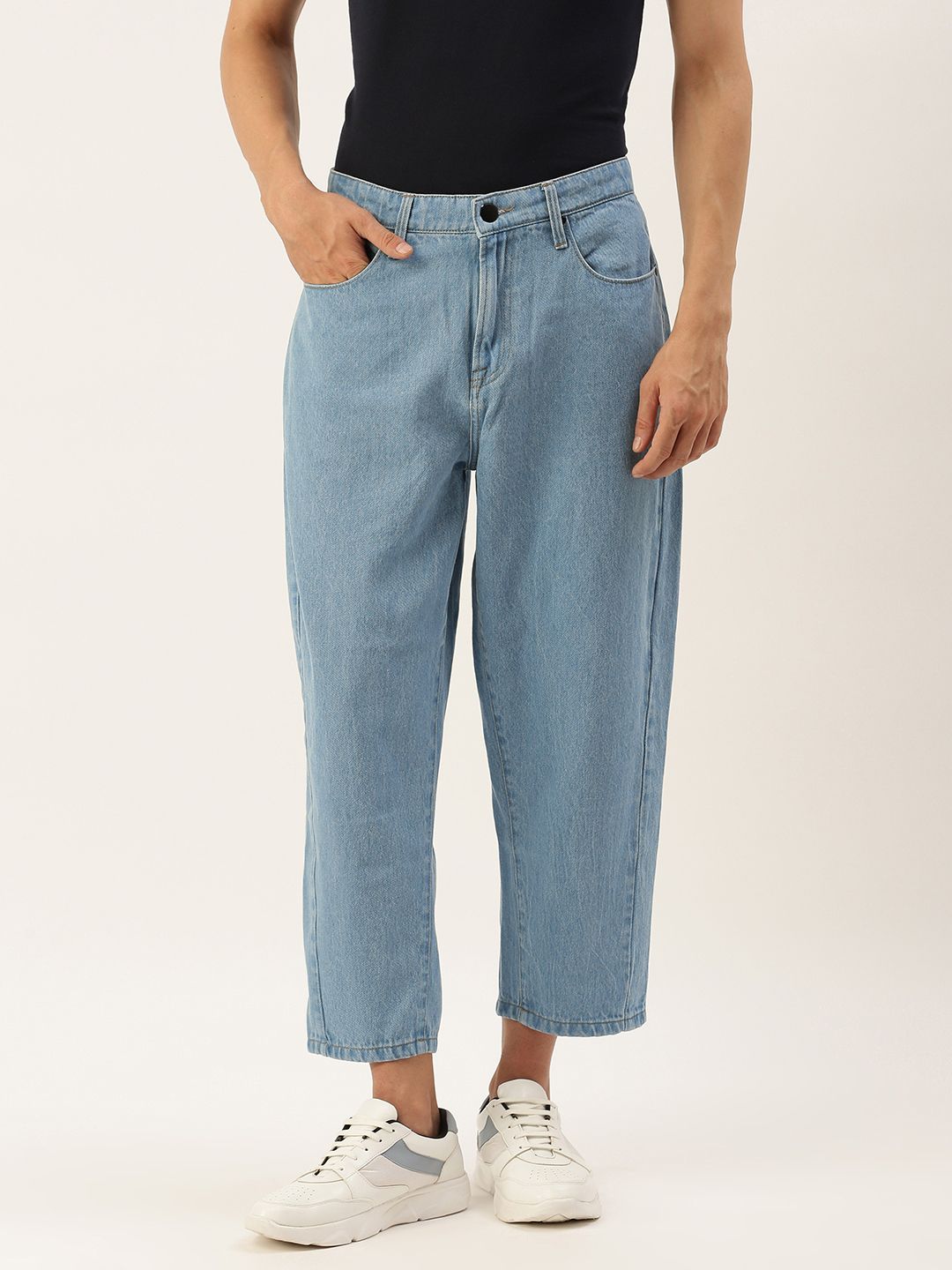 Bene Kleed Men Mid rise Loose Fit Cropped Jeans