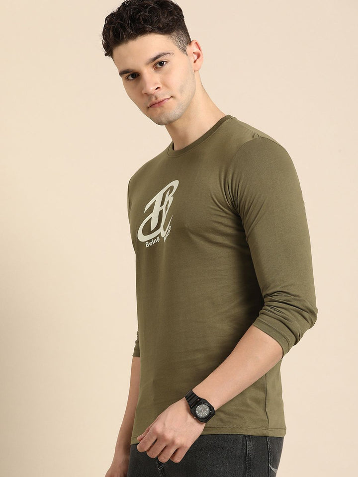 Being Human Brand Logo Printed Pure Cotton T-shirt