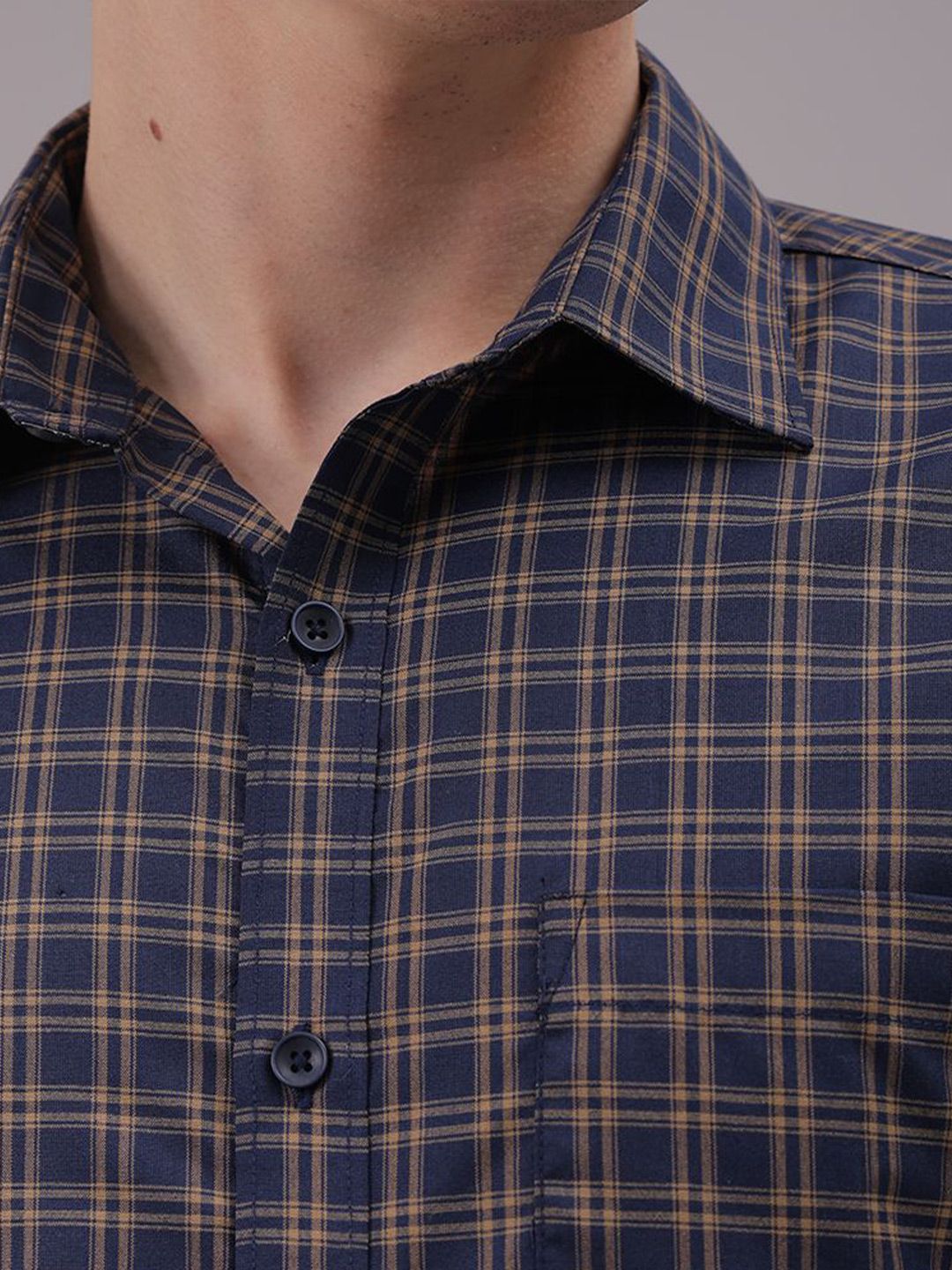 The Indian Garage Co. X Luxe Men Cutaway Collar Vertical Striped Slim Fit Formal Shirt