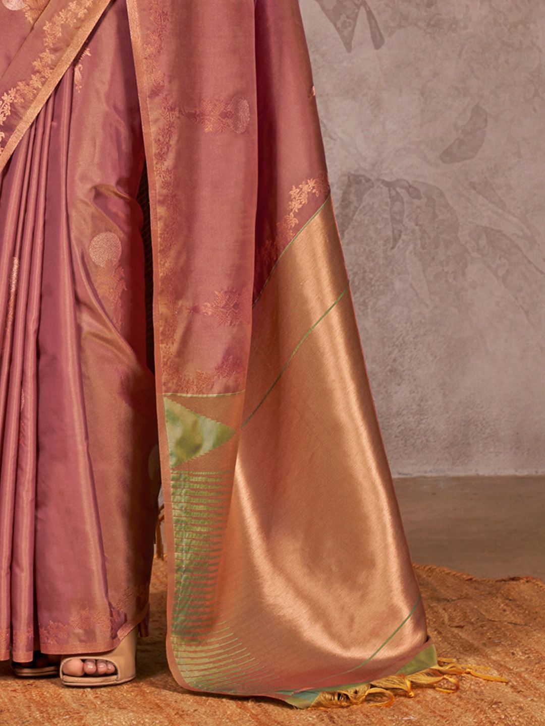 Saree mall Ethnic Motifs Zari Pure Silk Jamdani Sarees