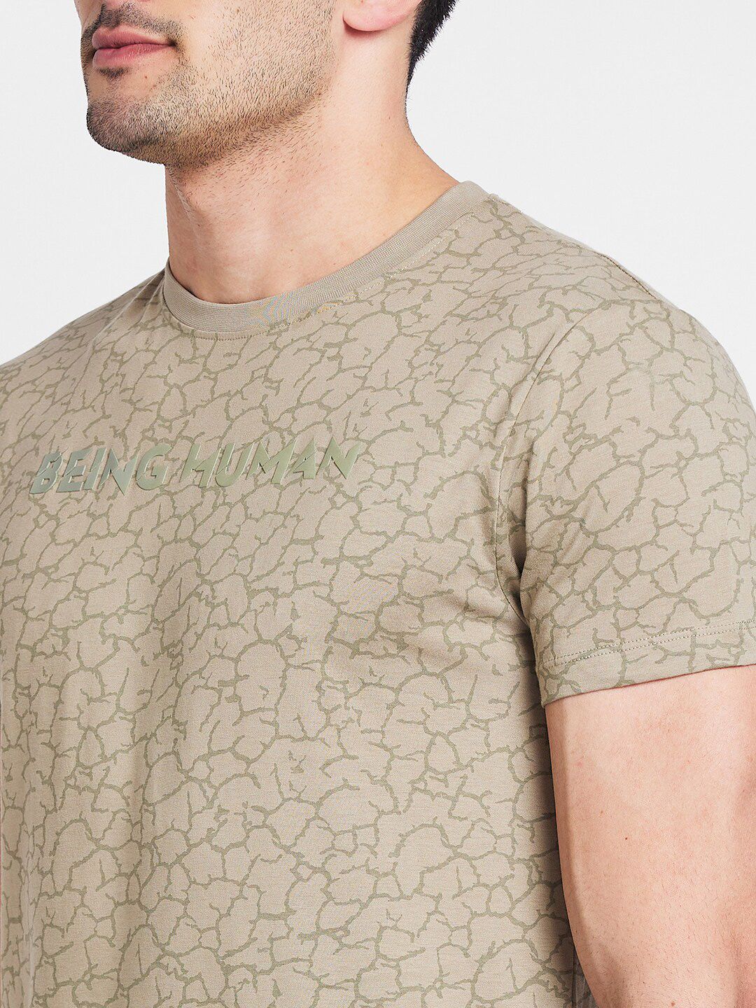 Being Human Abstract Printed Cotton T-shirt