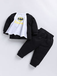Moms Love Infant Boys Printed Pure Cotton Batman Clothing Set