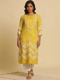 W Floral Embroidered Thread Work Kurta