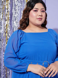 SASSAFRAS Curve Georgette Tiered Maxi Dress