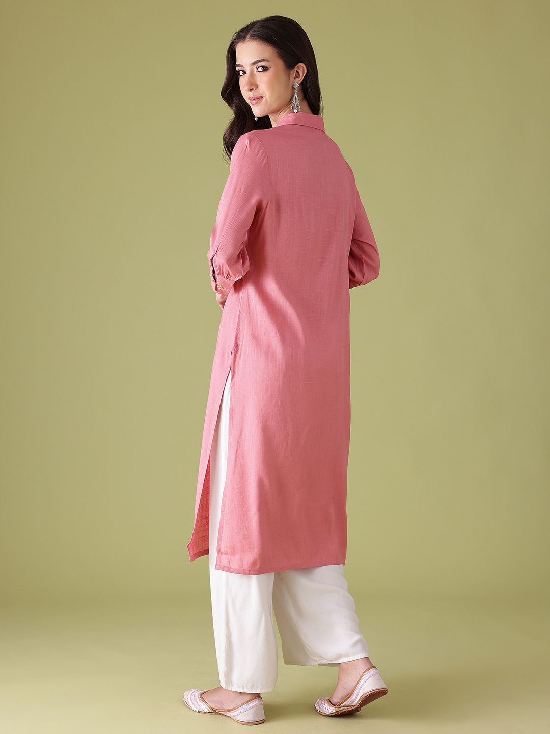 Anouk Women Shirt Collar Kurta