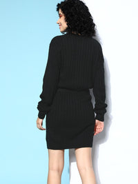 Berrylush Women  Black Solid Top with  Skirt